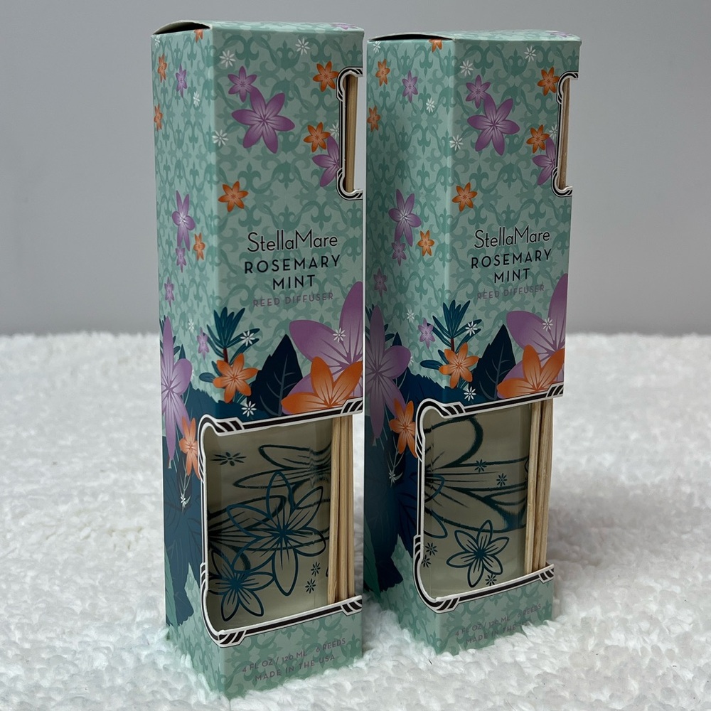 StellaMare by Pacifica Rosemary Mint Reed Diffuser Set of 2